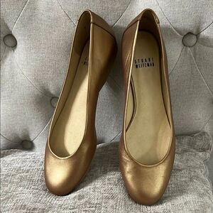 Stuart Weitzman Copper Ballet Flats